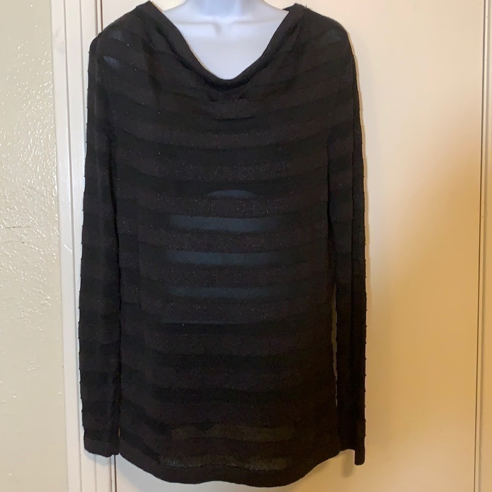 Jones New York Black Knit Pullover Top, L